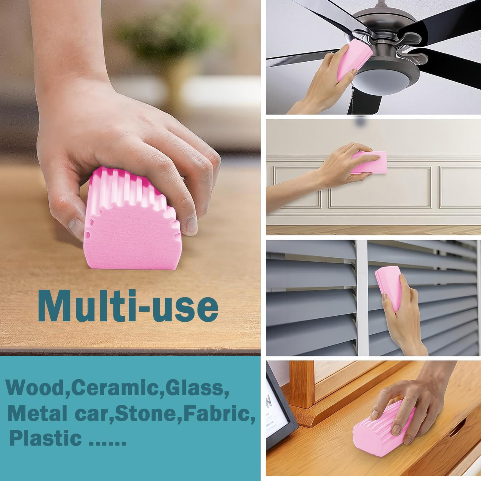 4pc Damp Duster Sponge Magical Eraser Sponge Damp Clean Duster Sponge with view 3