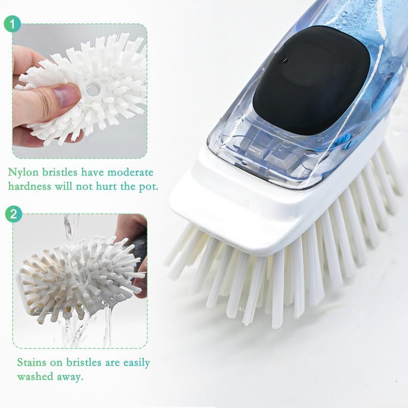 4PC New Brush Refills for New Soap Dispensing Dish Brush - Dish Brush Cleaning view 3