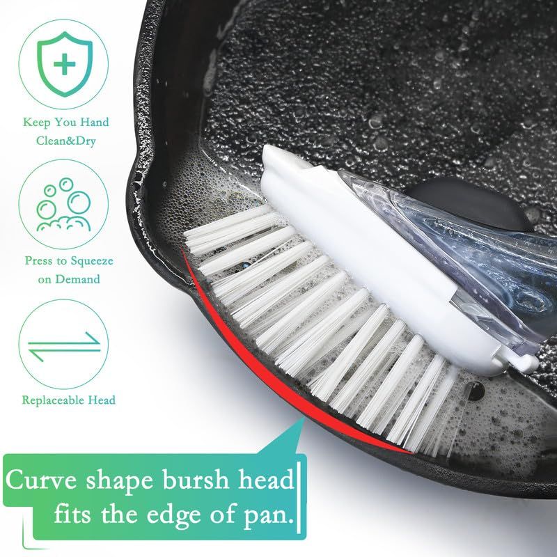 4PC New Brush Refills for New Soap Dispensing Dish Brush - Dish Brush Cleaning view 5