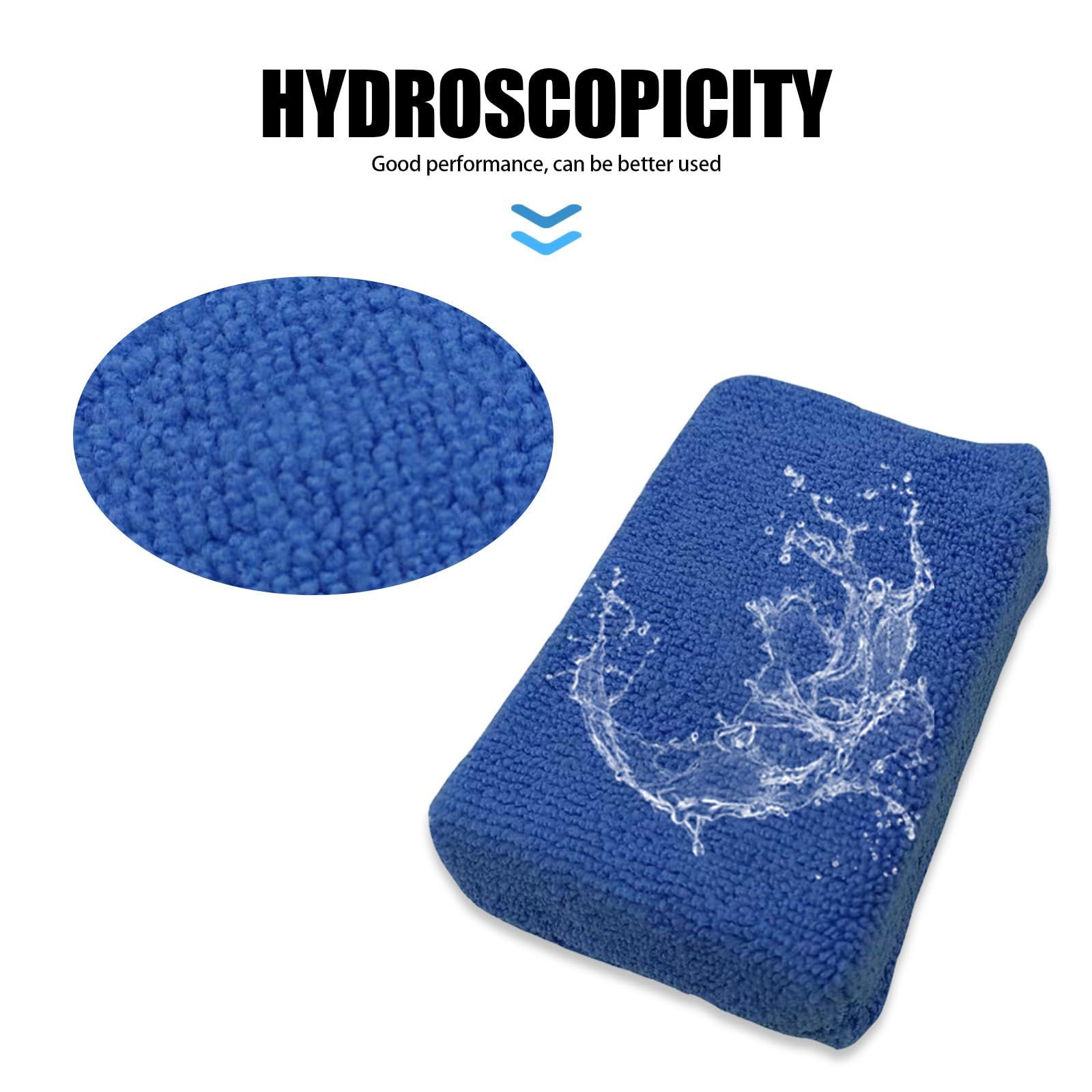 2 PCS Car Wash Wax Wipe, Microfiber Terry Cloth Absorbent Cleaning Sponge view 2