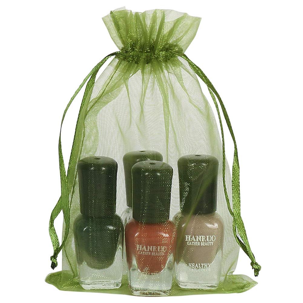 100pcs Drawstring Bags Olive Green view 4