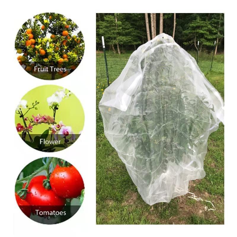 3pc Fruit Tree Netting Protection Bag with Drawstring view 2