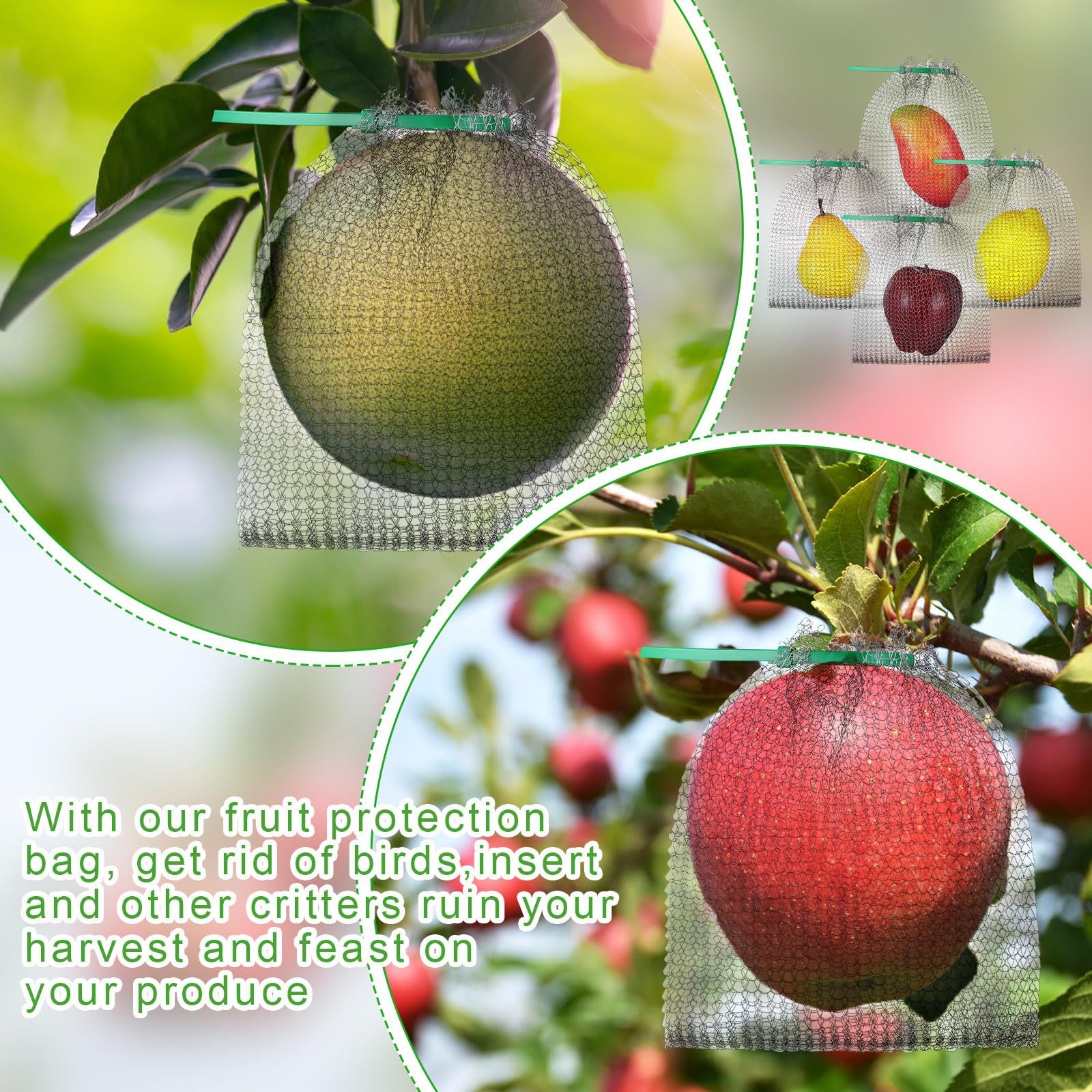 15 Pcs Fruit Protection Bags for Fruit Trees Stainless Steel Mesh Bags Bulk view 4