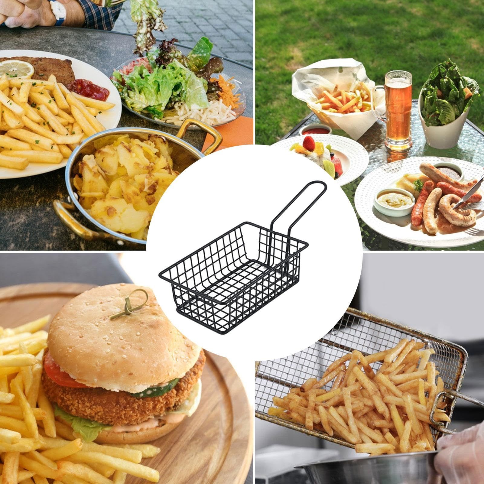 Metal Food Fry Basket | French Fries Basket | Wire French Fries Basket, Anti view 5