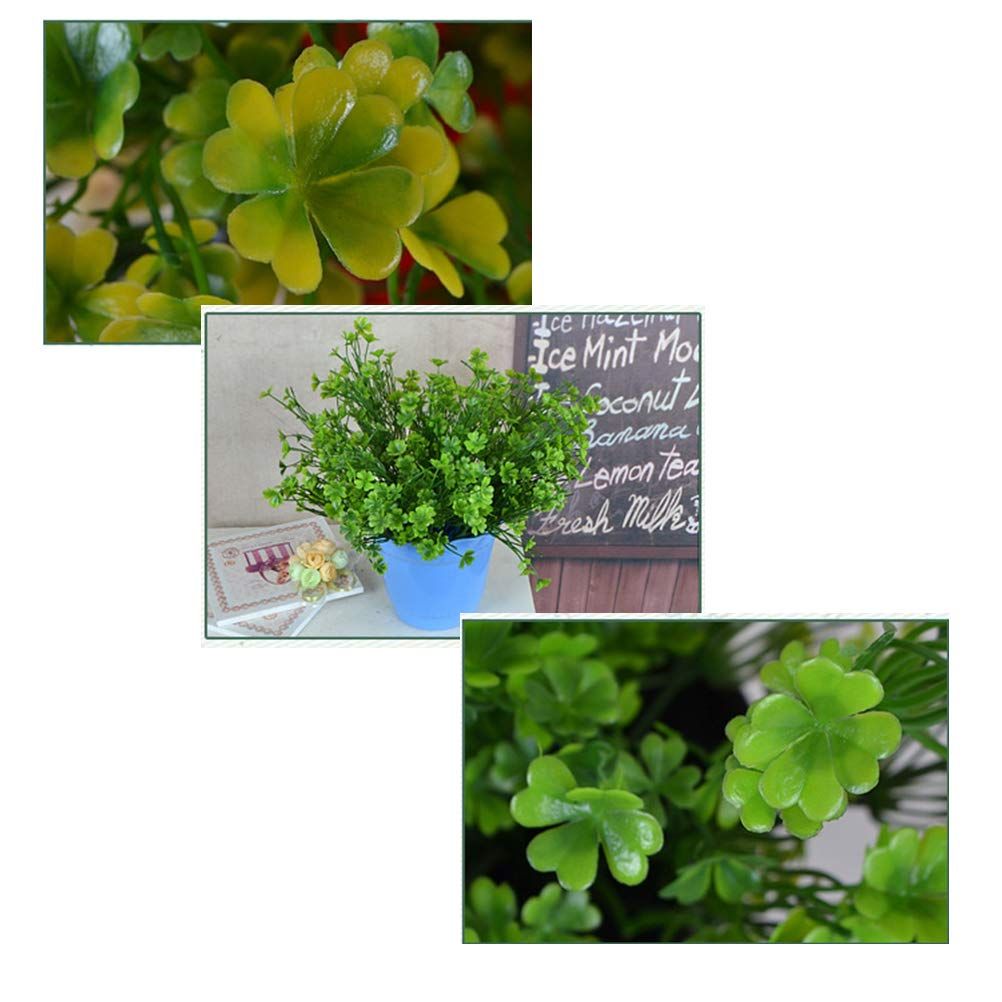 3 PCS Simulated Green Plants Decor Artificial Four Leaf Clover Fake Plant view 3