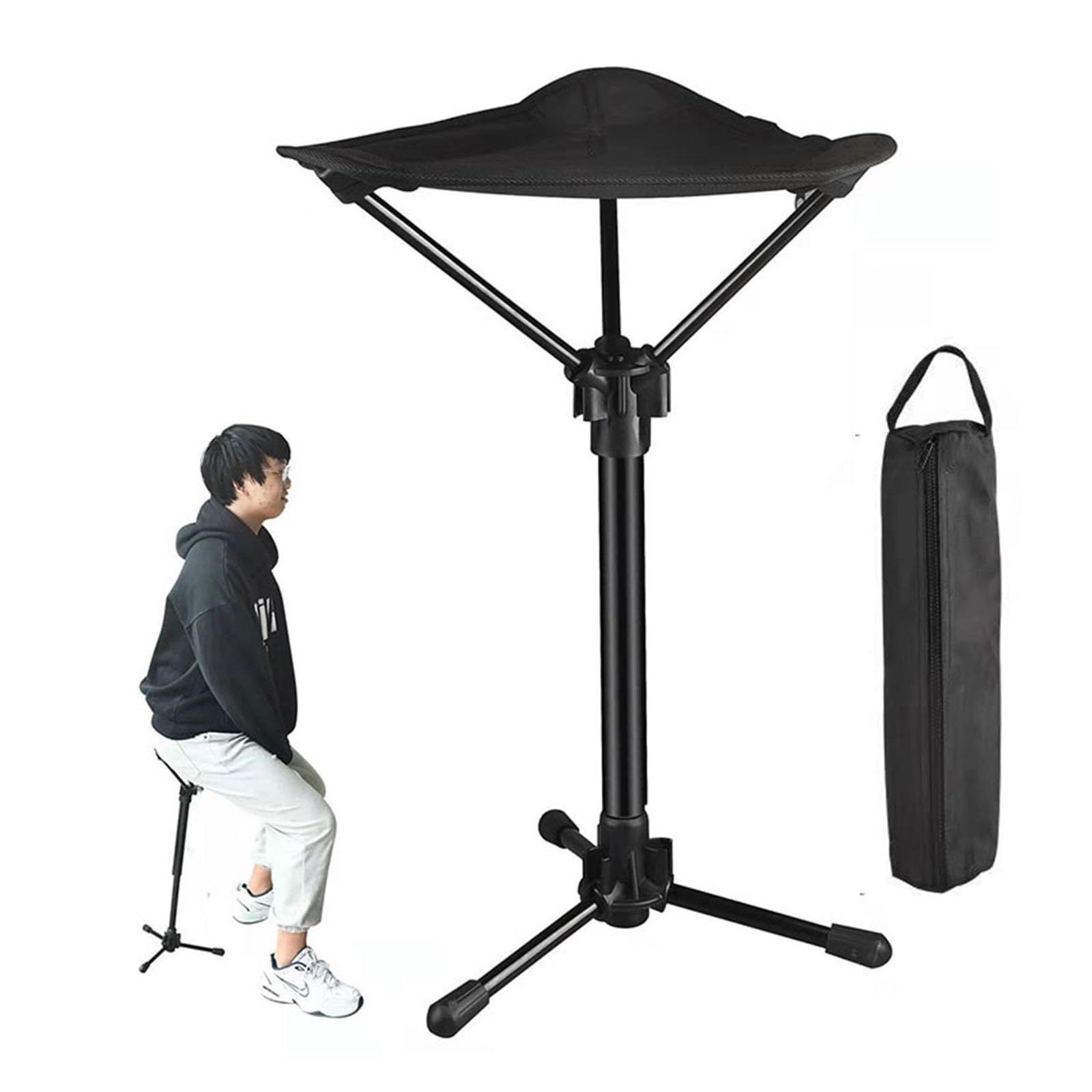 Portable Telescopic Stool - Lightweight Folding Chair for Camping & Fishing view 2