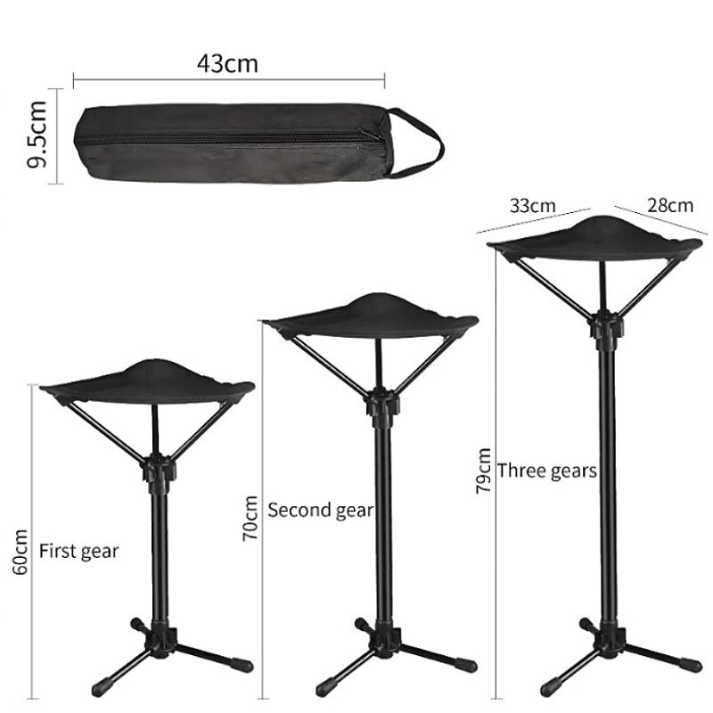Portable Telescopic Stool - Lightweight Folding Chair for Camping & Fishing view 8