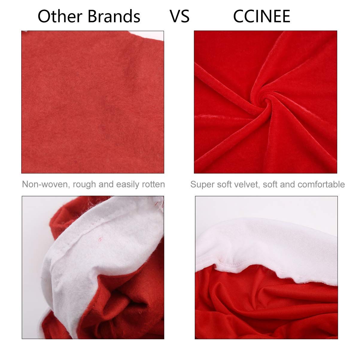2 PCS Red Hat Dining Chair Slipcovers，Christmas Chair Back Covers Kitchen view 5