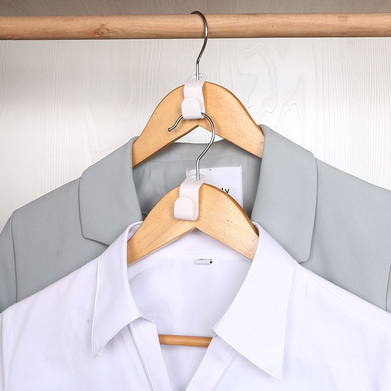 4 PCS Magic Space Saving Hangers with Hanger Connector Hooks - Clothes Hanger view 3