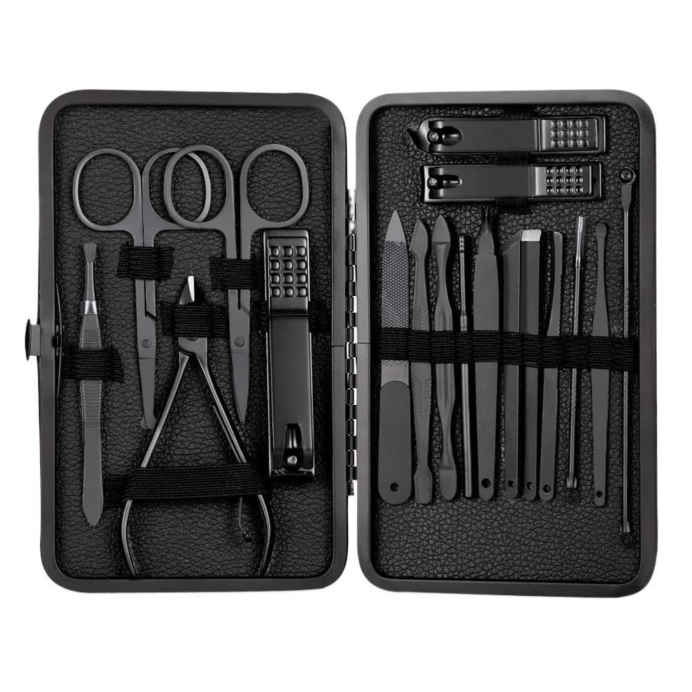Manicure Set Stainless Steel Nail Clippers Pedicure Kit Portable Travel view 2