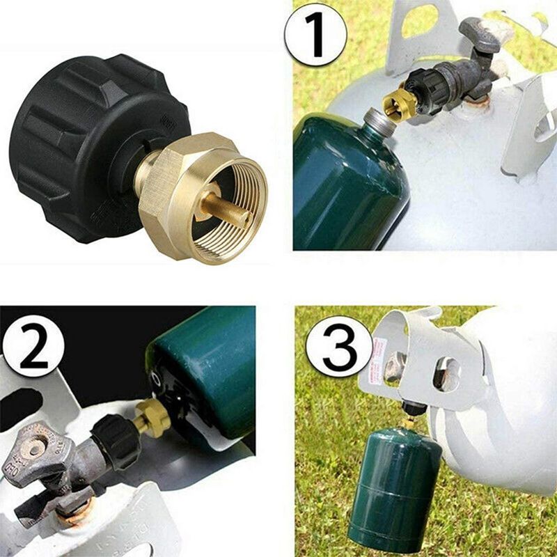 Propane Refill Adapter, LP Gas Cylinder Tank Coupler Fits Propane Tank and 1 view 7