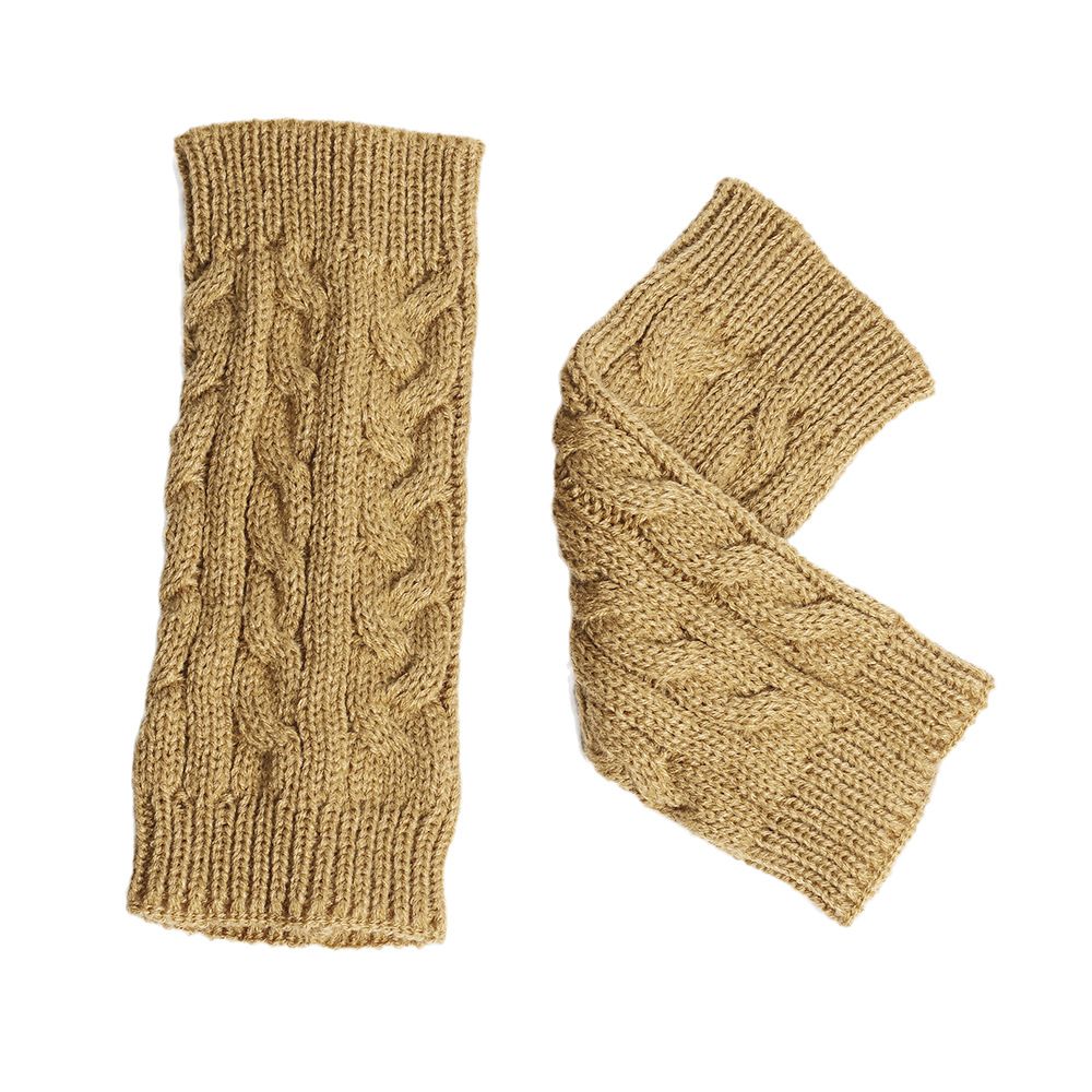 Women's Knit Arm Warmers Fingerless Gloves Thumb Hole Gloves Mittens for