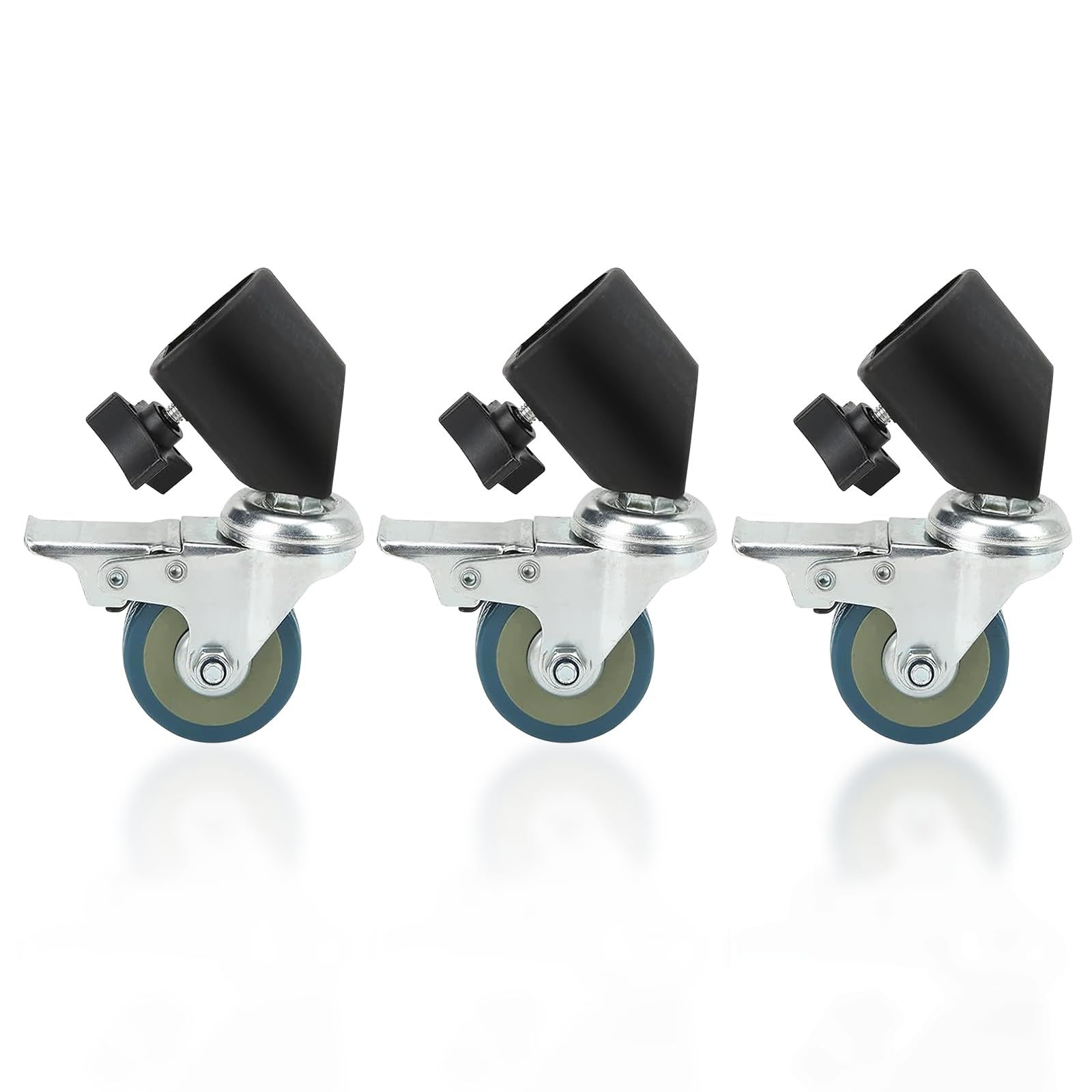 Professional Swivel Caster for Photography Light Stand Wheels Set(3 Pack) view 2