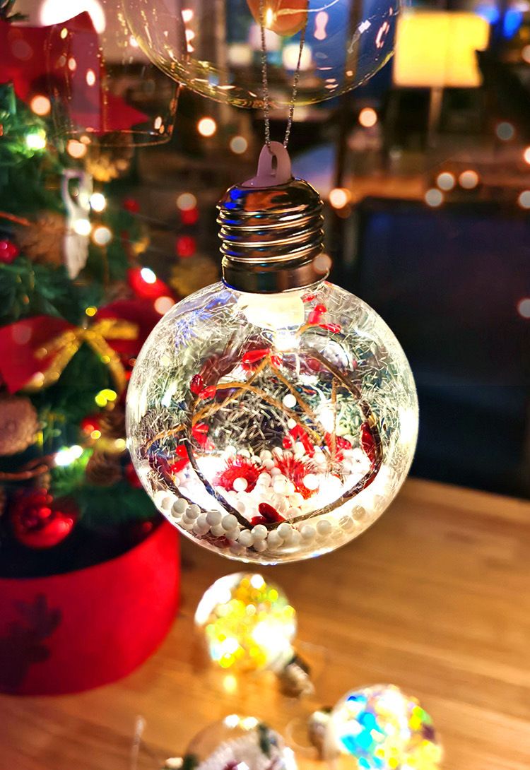 2 Pack Christmas Tree Balls ，Christmas Tree Decoration Ball，Warm Light view 9