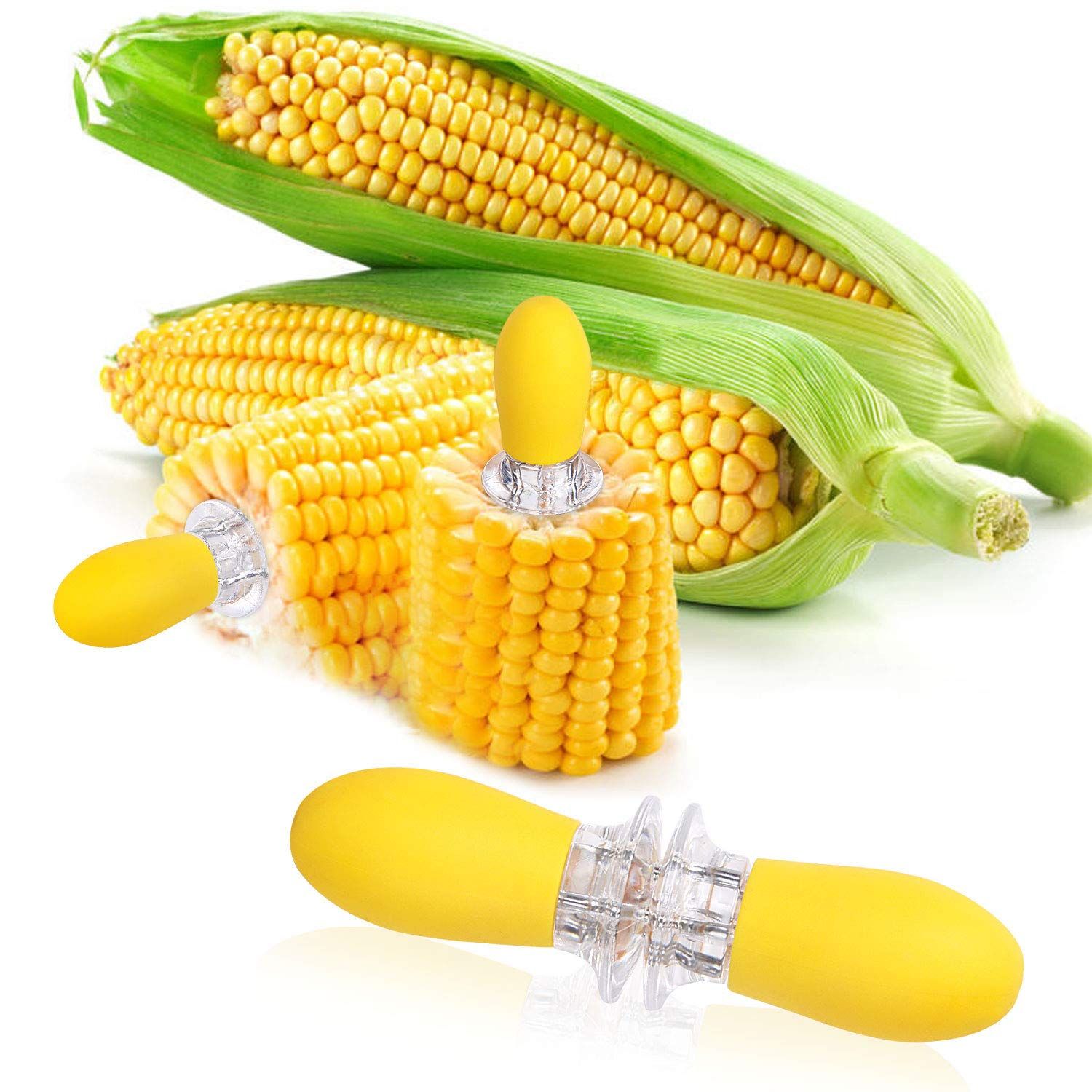 Corn Holders, 1 Pairs Corn Holders Stainless Steel Corn on The Holders BBQ view 2