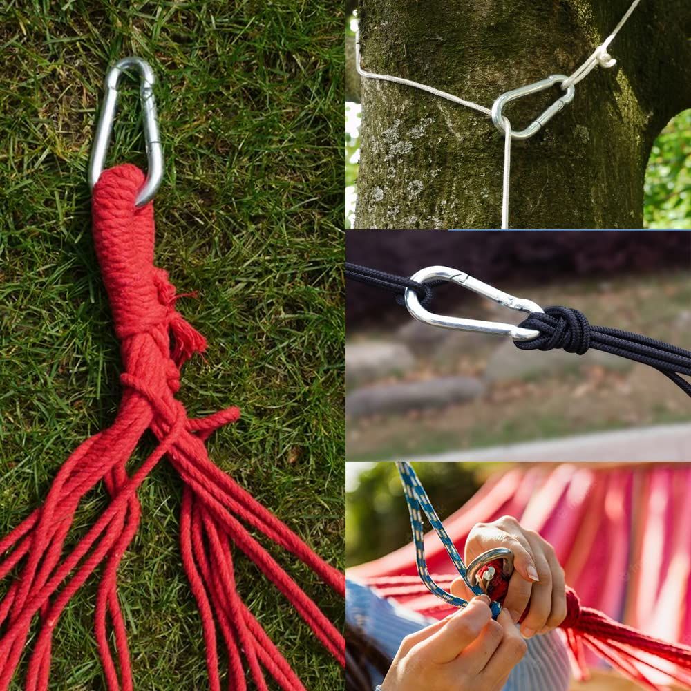 10cm Heavy Duty Carabiners Spring Action Snap Hook Attachment view 9