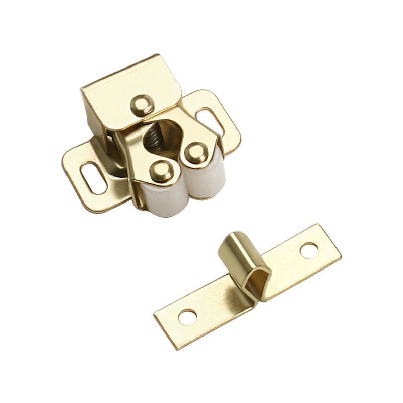4 Set Double Roller Catch Cabinet Latch Hardware Fitting for Cabinet Cupboard