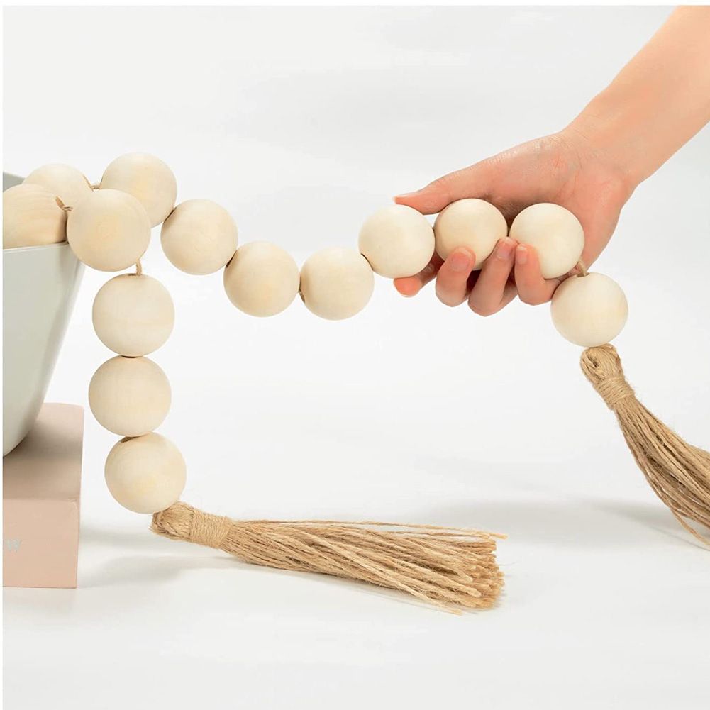 Wood Bead Garland with Diameter Wooden Beads view 5