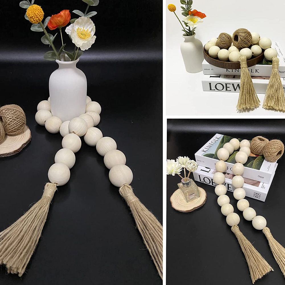Wood Bead Garland with Diameter Wooden Beads view 8