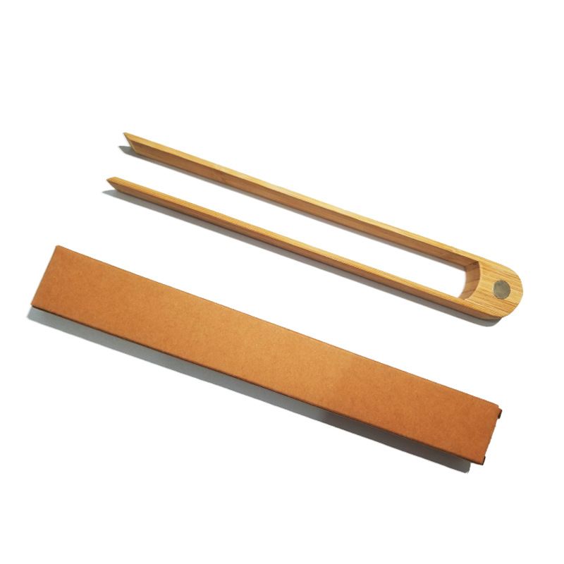 Magnetic Bamboo Toaster Tongs: Natural Wood Kitchen Toast Tongs| Eco-Friendly view 3