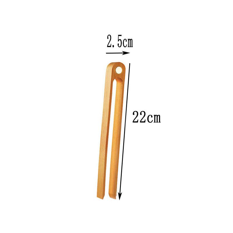 Magnetic Bamboo Toaster Tongs: Natural Wood Kitchen Toast Tongs| Eco-Friendly view 5