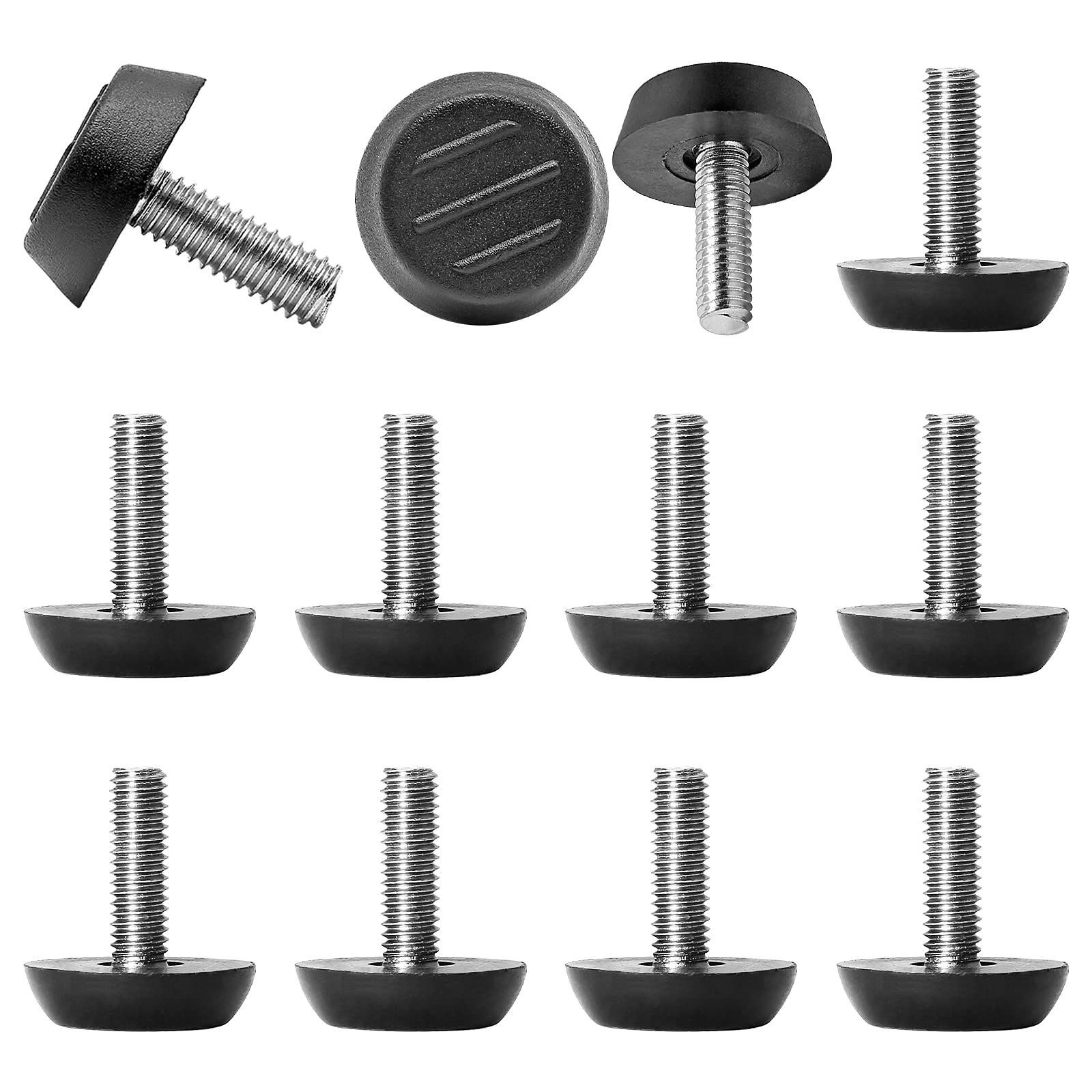 12 Pcs in Threaded Furniture Adjustable Levelers view 2
