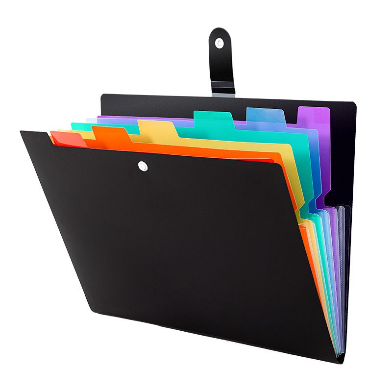 7 Pockets Paper Size Accordion Filing Folder Organizer with Sticker Tabs view 2