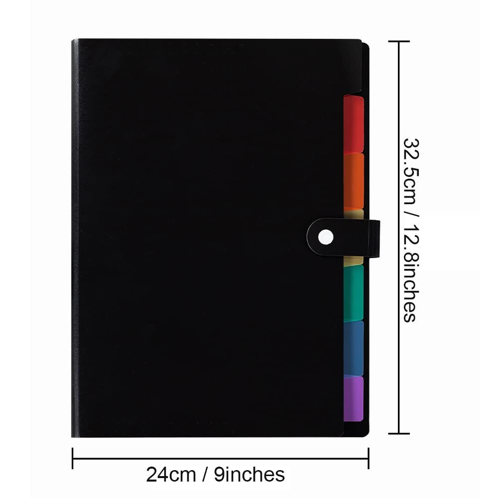 7 Pockets Paper Size Accordion Filing Folder Organizer with Sticker Tabs view 10
