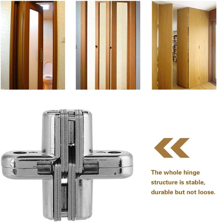 Zinc Alloy Hidden Hinge Invisible Folding Door Concealed Cross Hidden Hinges view 8