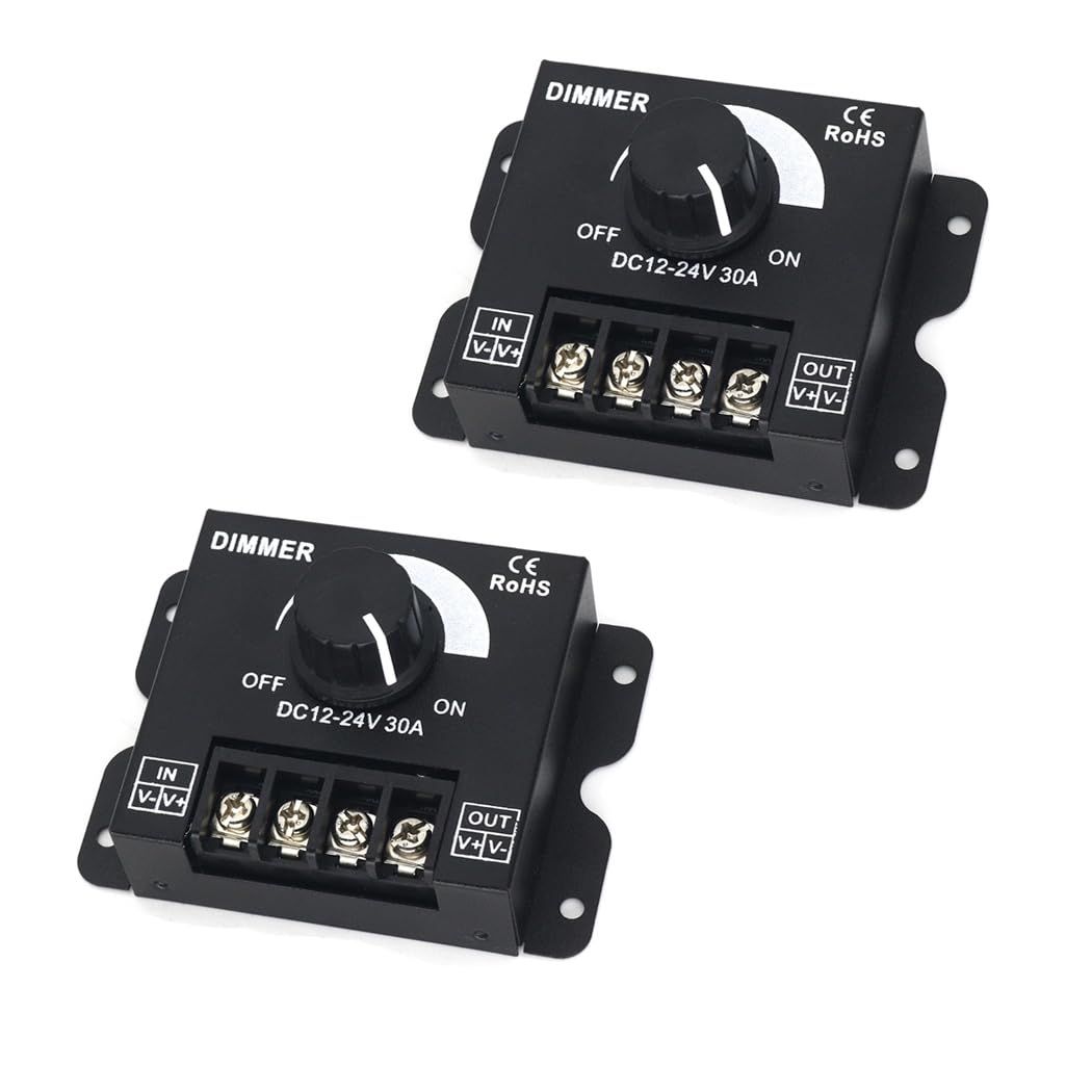 2pcs LED Dimmer Switch LED DimmerAdjustable Voltage Regulator LED Brightness