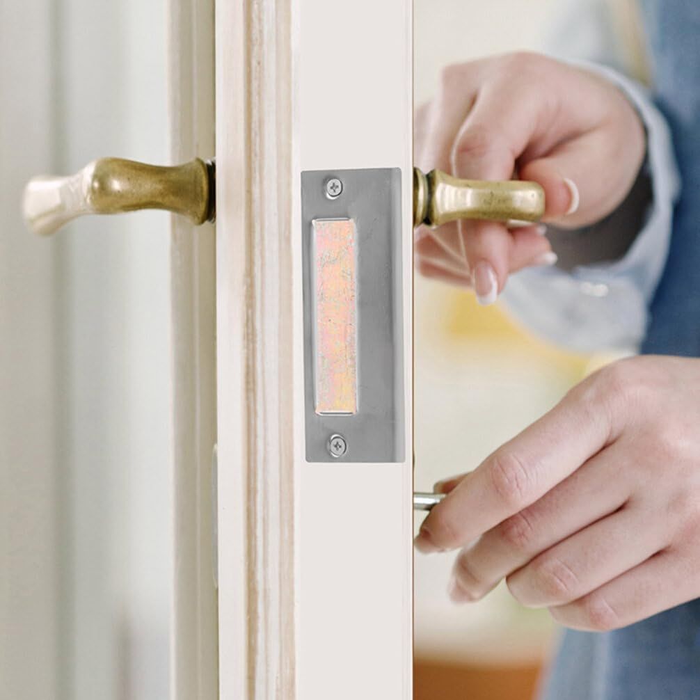 2Pcs Door Strike Plate, Door Latch Plate with Screws, Deadbolt Strike Plate view 6