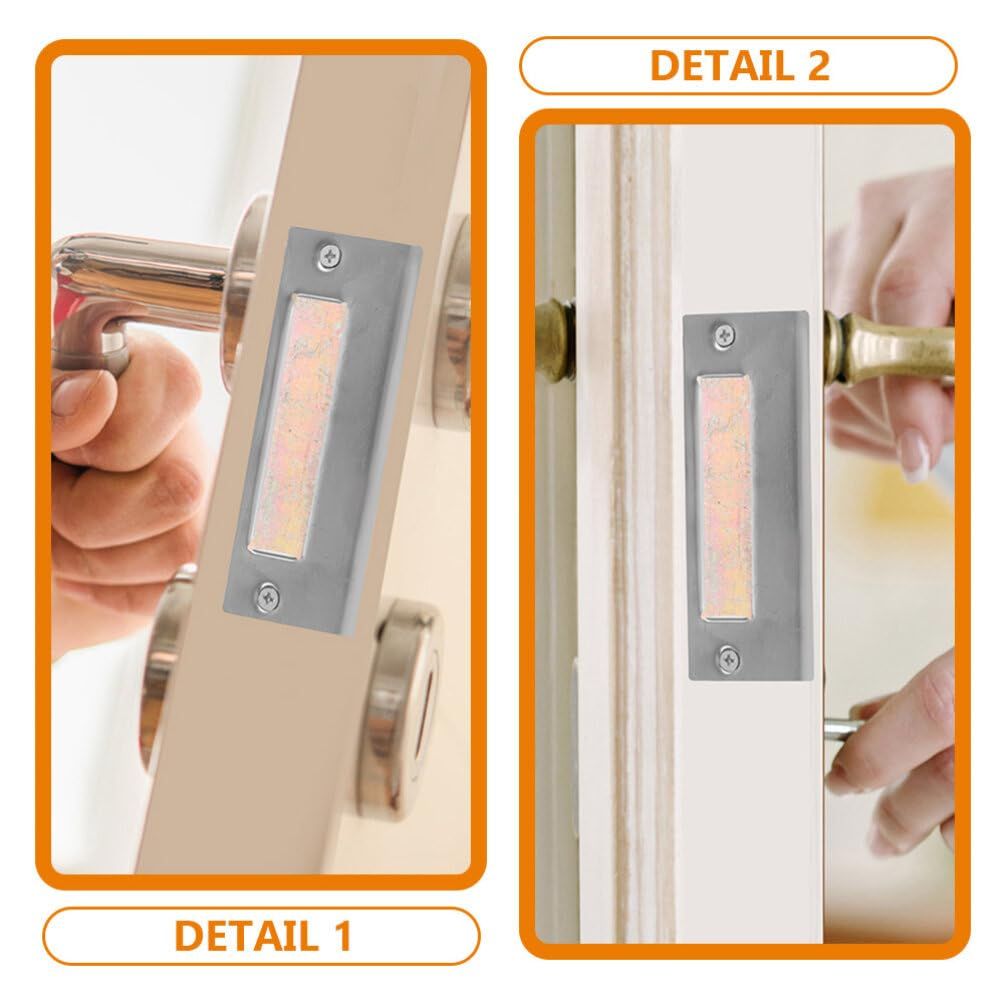 2Pcs Door Strike Plate, Door Latch Plate with Screws, Deadbolt Strike Plate view 7
