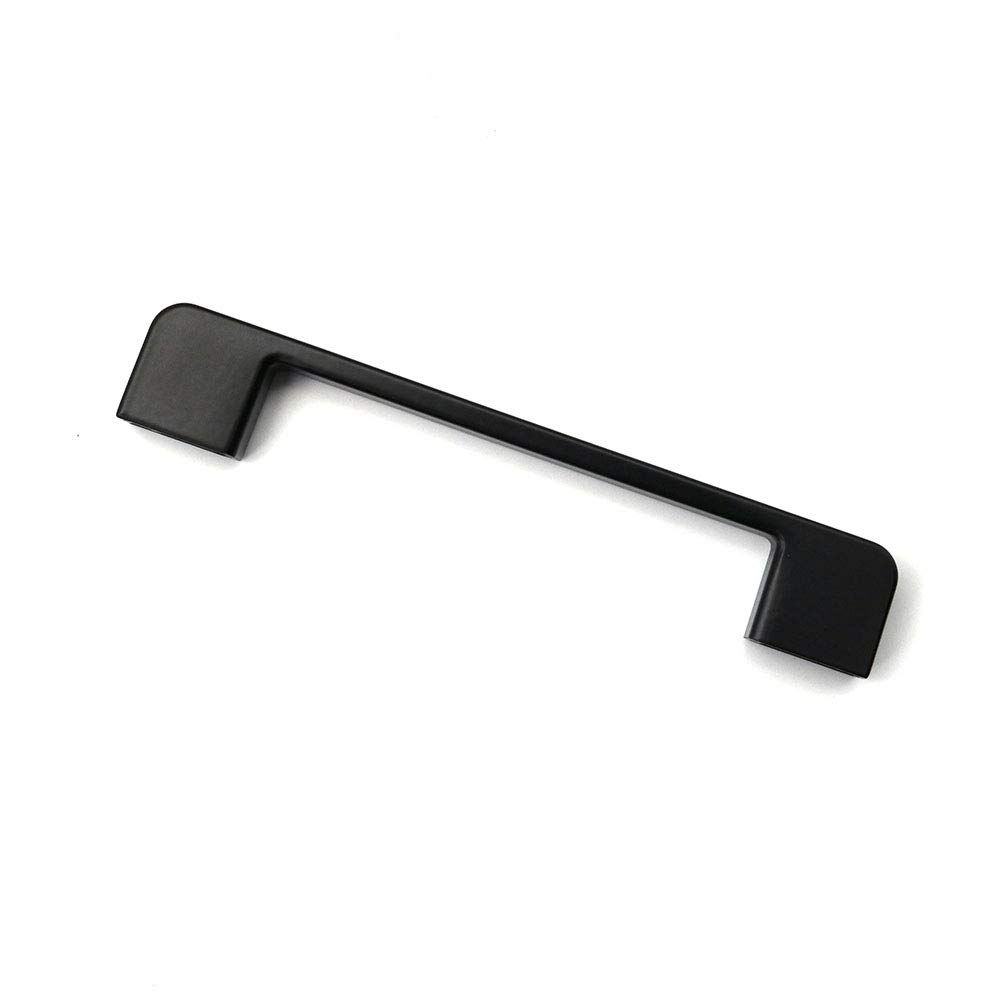 4 Matt Black Cabinet Door Handles and Pulls