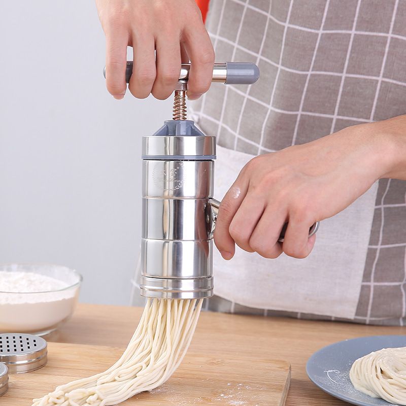 Manual Noodle Pasta Maker Spaghetti Kitchen Tool Stainless Steel Press Machine view 4