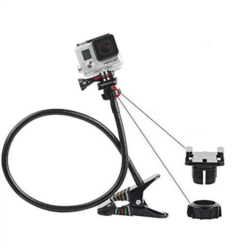 Flexible Gooseneck Clamp Mount for Action Webcam Mount - Flexible Desk Stand view 2