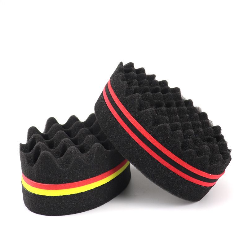 2 Pcs Holes Hair Twist Sponge
