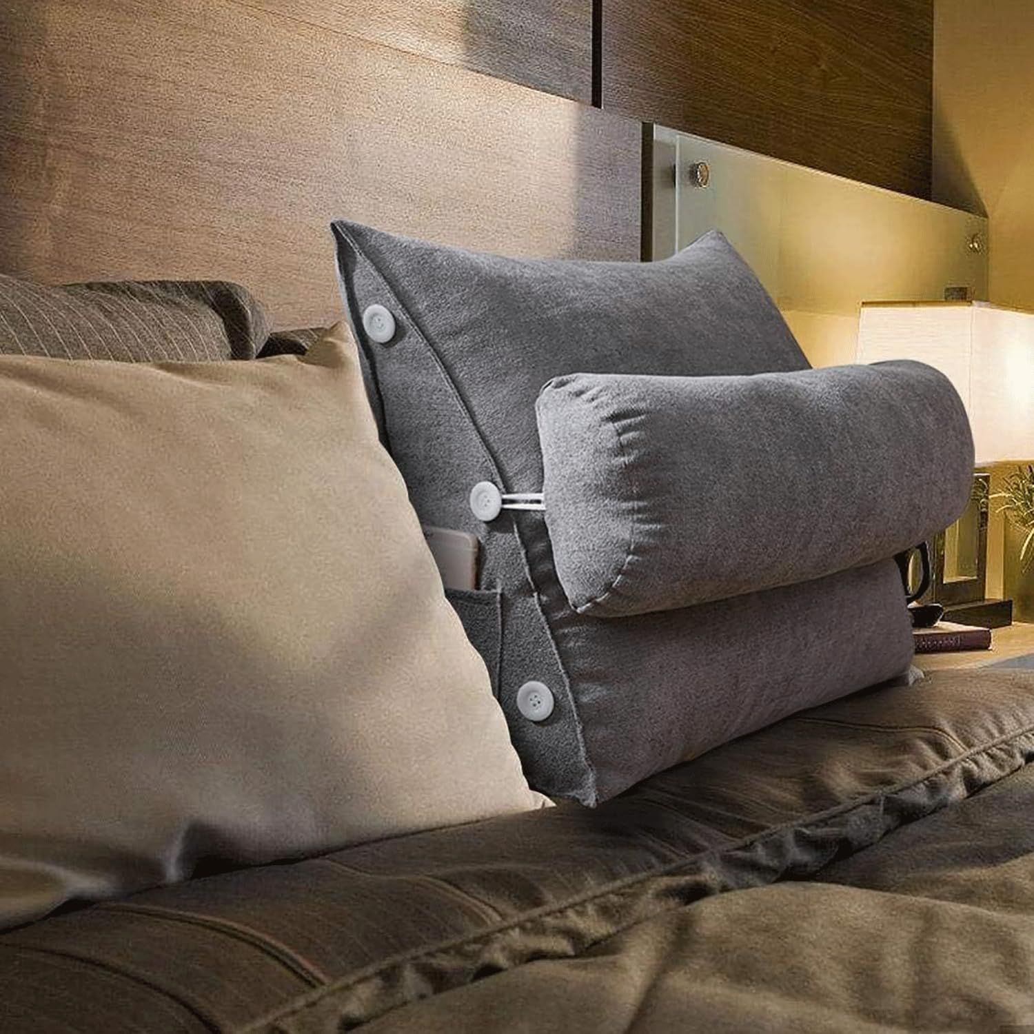 Triangle Wedge Pillow,Back Support Adjustable Back Wedge Cushion Reading view 4