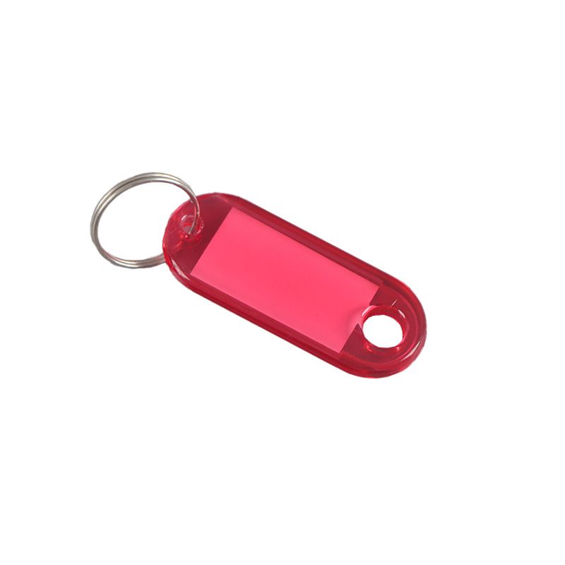 2pcs Crystal Clear Plastic Key Tags with Double Sided Display — image 1
