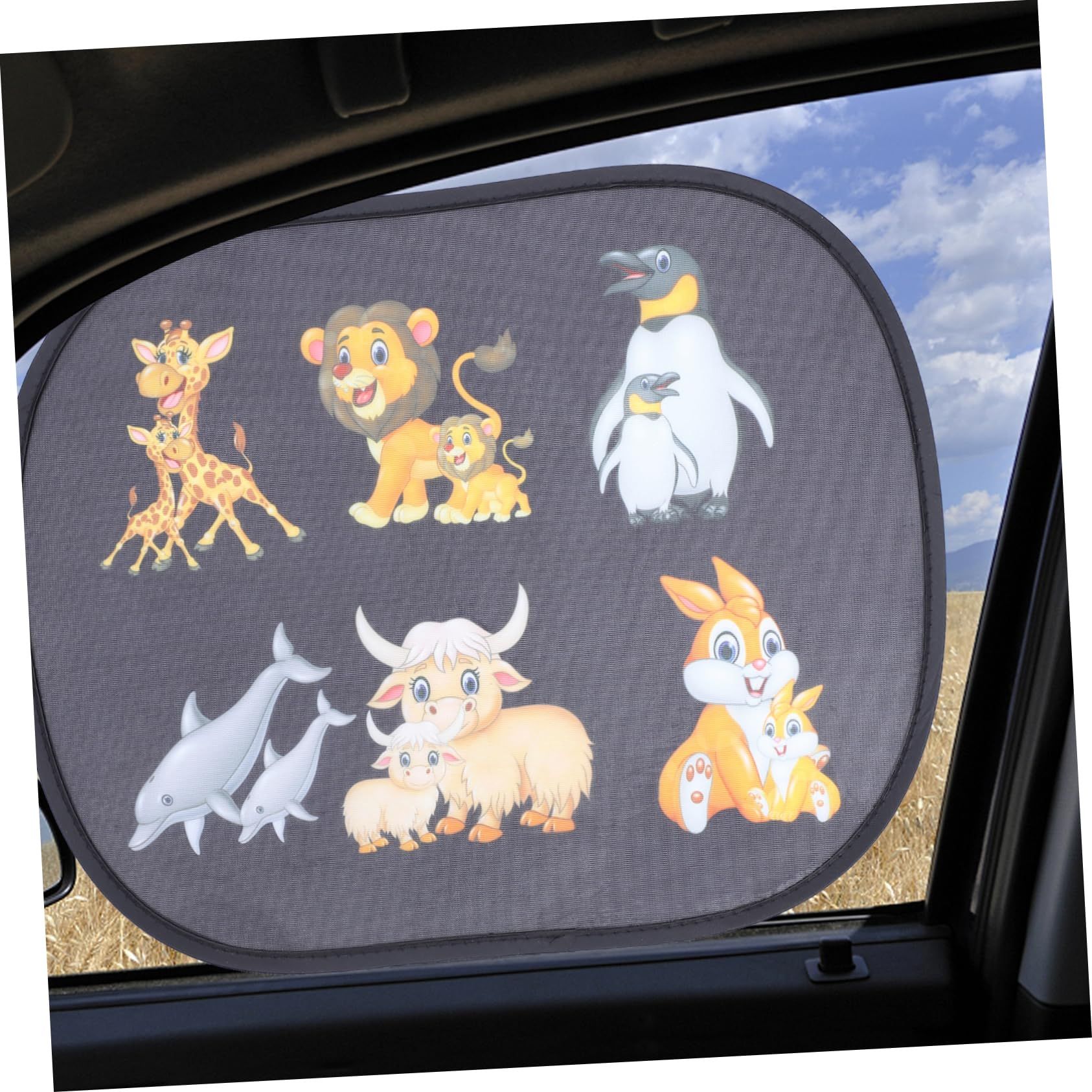 2 Pack Car Sun Shade for Baby Kids Universal Automotive Sunshade Static Cling view 2