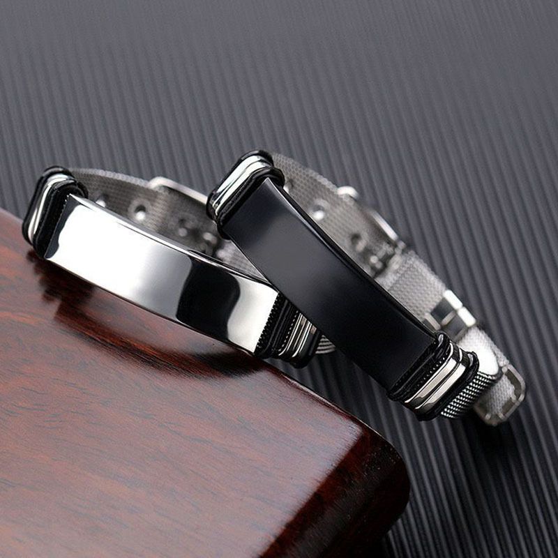 Men's Premium Bracelet Titanium Steel Adjustable Bracelet for Birthday Steel view 2