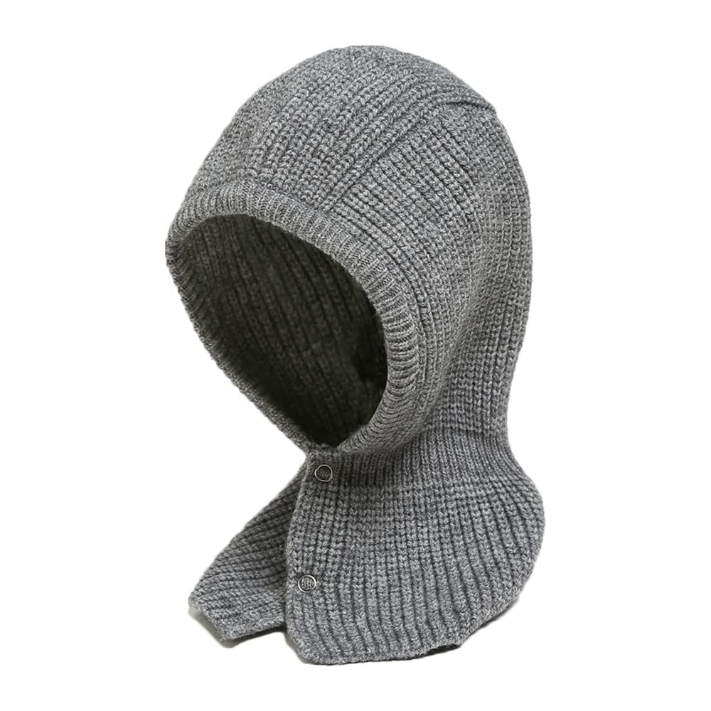 Warm Hooded Scarf Hat for Women Men Integrated Ear Protection Windproof Cap view 3