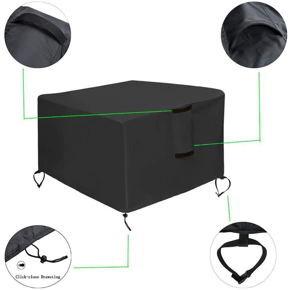 Square Fire Pit Cover Heavy Duty Waterproof Fire Table Cover view 4