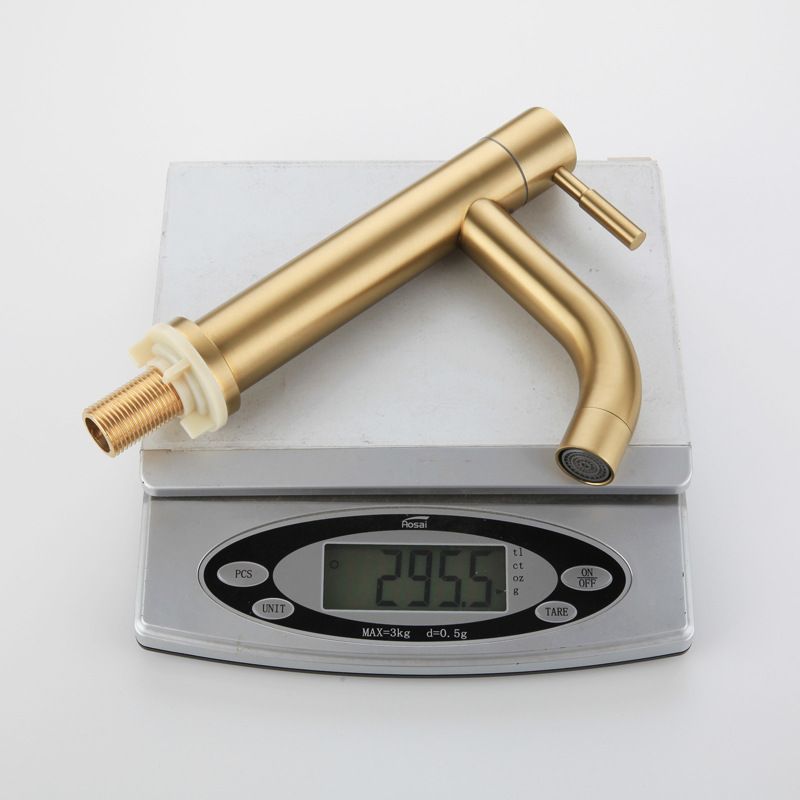Solid Brass Single Handle Circular Faucet for Bathroom Sink view 5