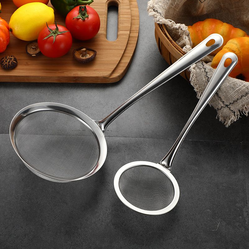 Fine Mesh Strainers with Handle Dining Room Noodle Dumplings Stainless Steel view 2