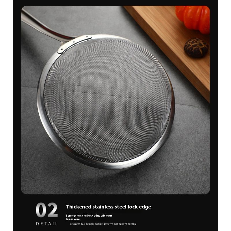 Fine Mesh Strainers with Handle Dining Room Noodle Dumplings Stainless Steel view 5