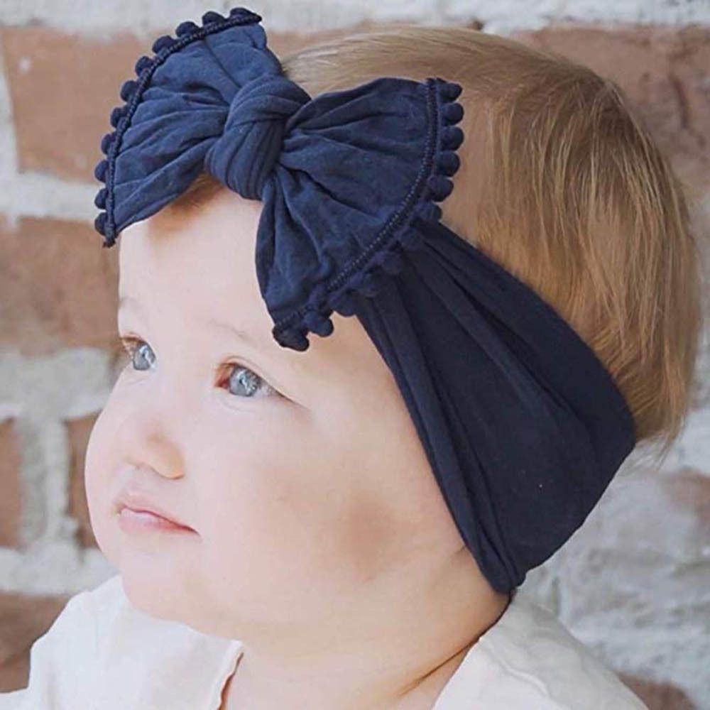 2 Colors Soft Wide Baby Headbands Hair Bow Headbands for Baby Girls Infants view 5
