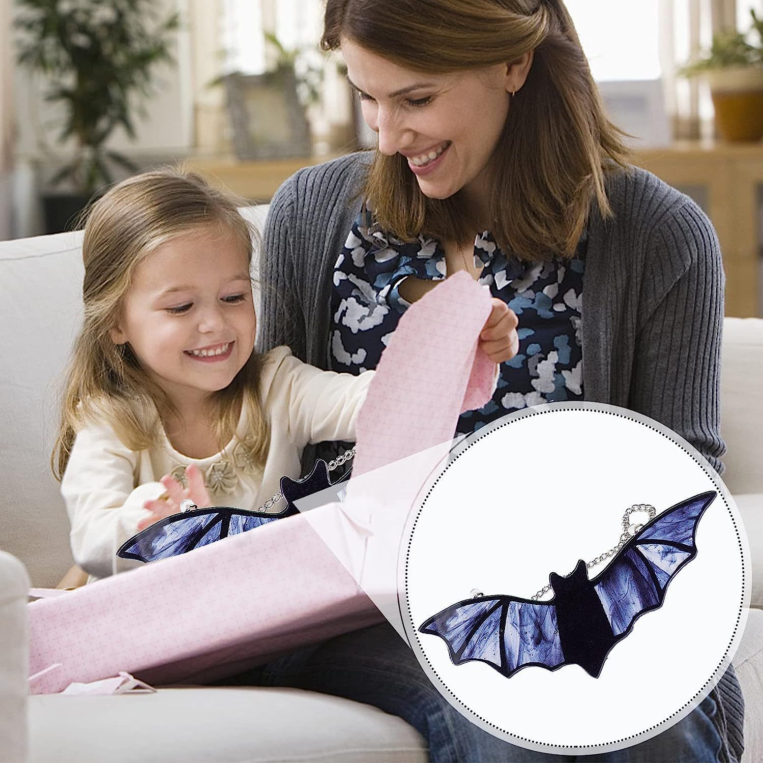 Halloween Bat Decor for Home - Colorful Bats Window Decorations Hanging view 5