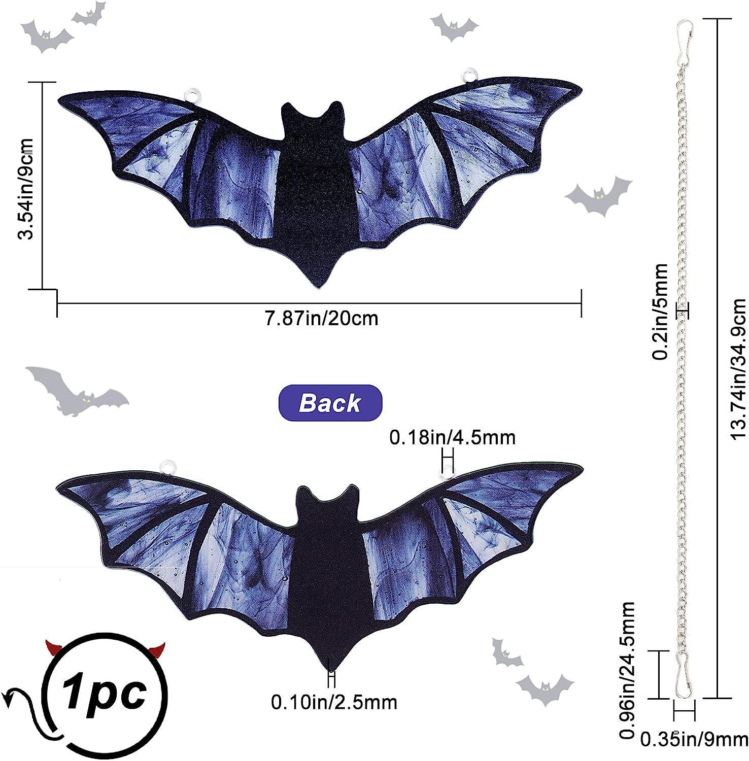 Halloween Bat Decor for Home - Colorful Bats Window Decorations Hanging view 9