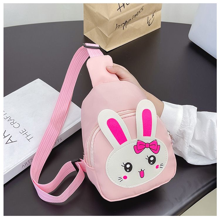 Pink Sling Backpack, Small Backpack for Girls, Kawaii Bag, Lightweight Canvas view 4