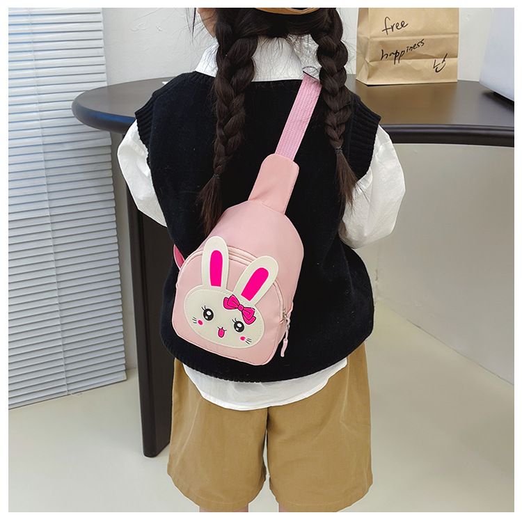 Pink Sling Backpack, Small Backpack for Girls, Kawaii Bag, Lightweight Canvas view 9